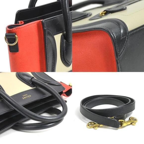 CELINE Black Leather Shoulder Bag - Picture 3 of 5